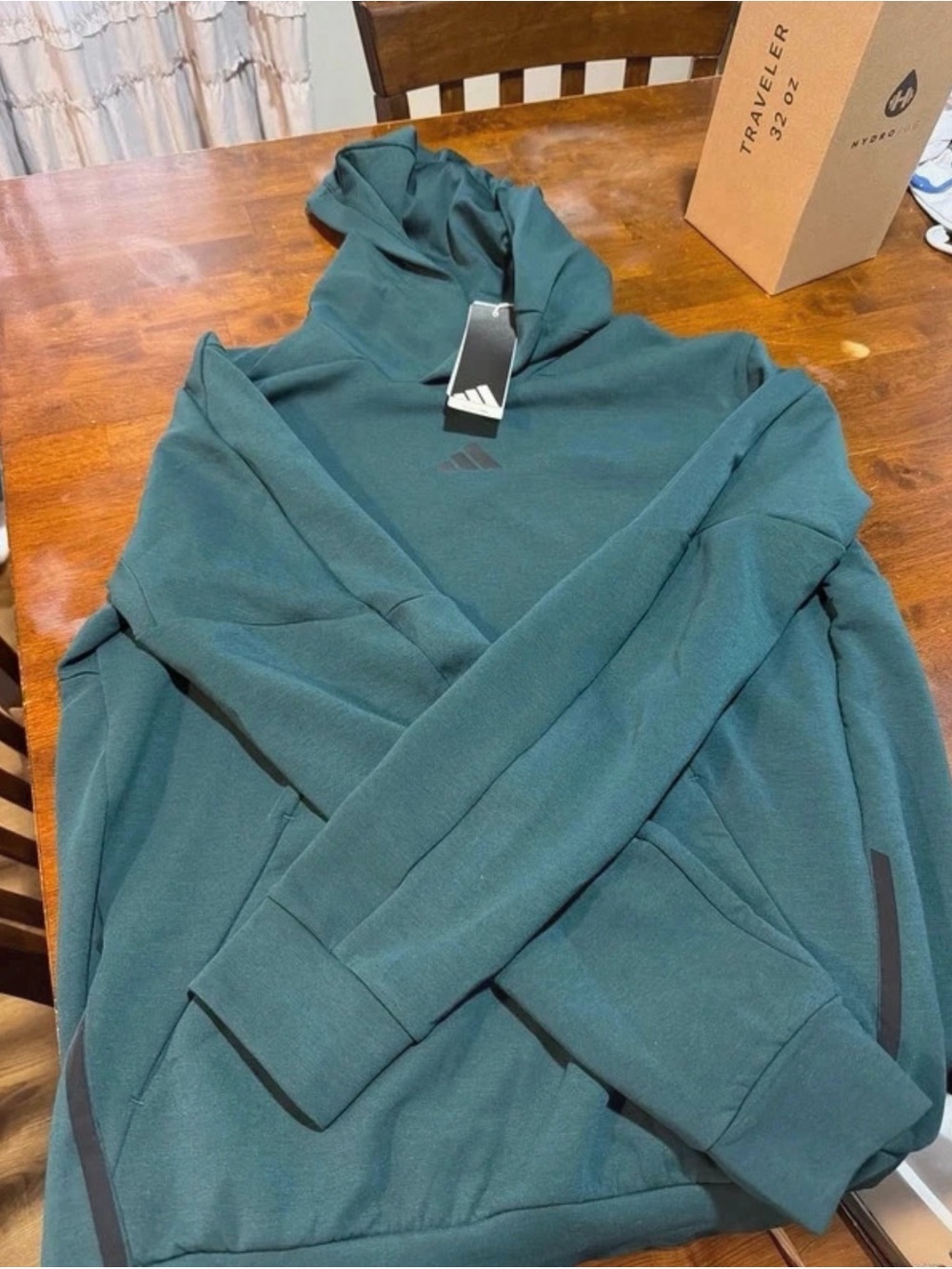 adidas Men’s Teal Green Pullover Hoodie
